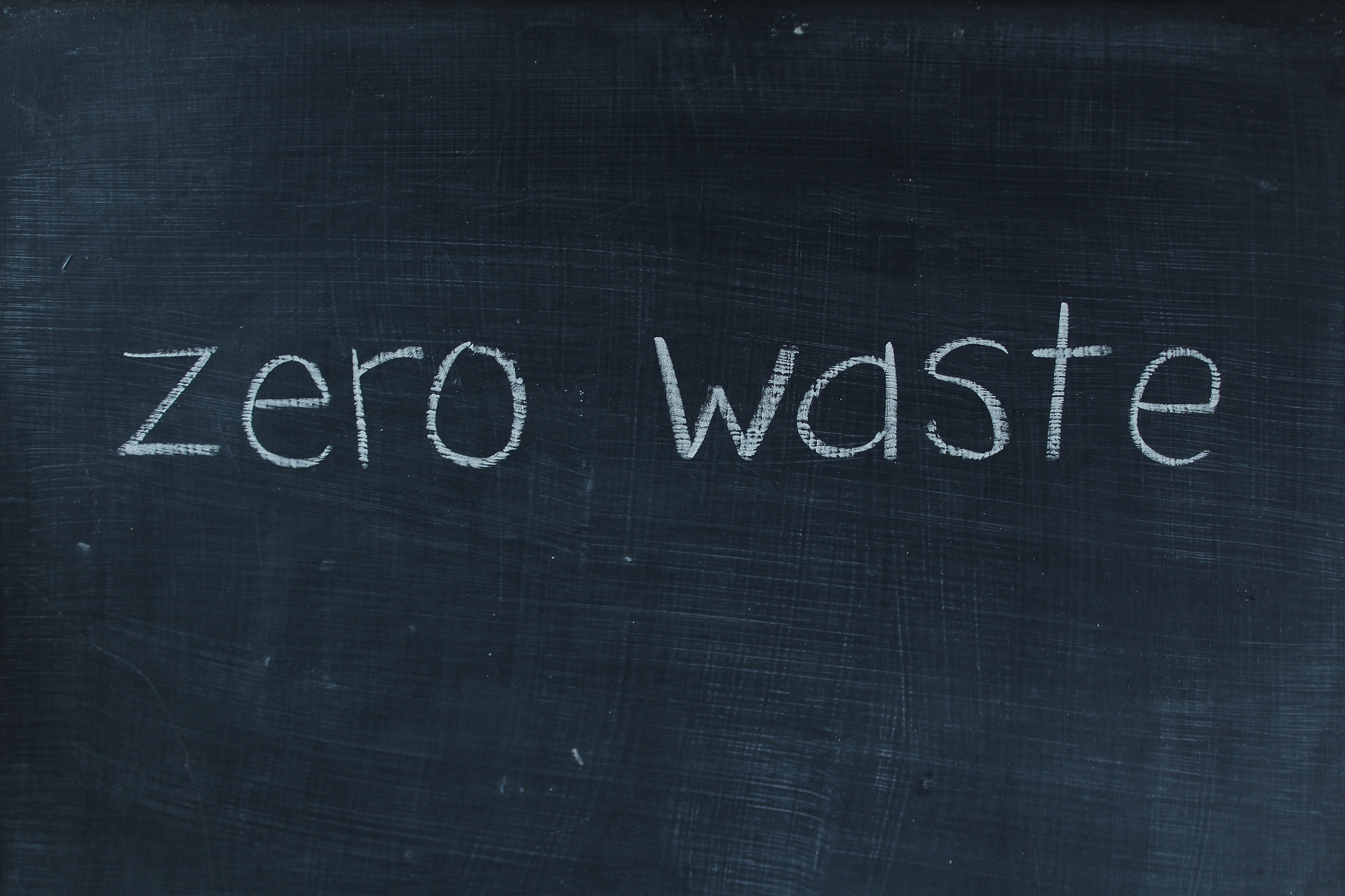 Zero waste - on chalkboard